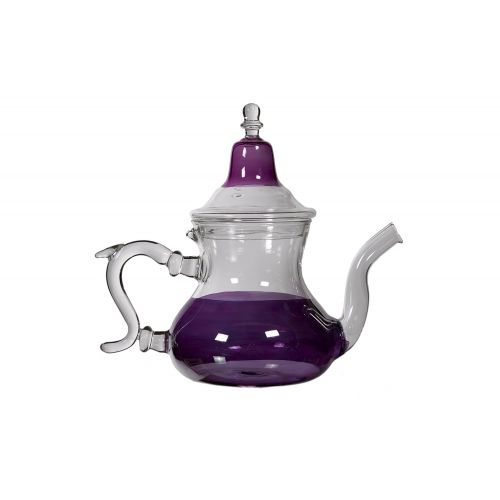  Casablanca Market Moroccan Glass Teapot, Purple