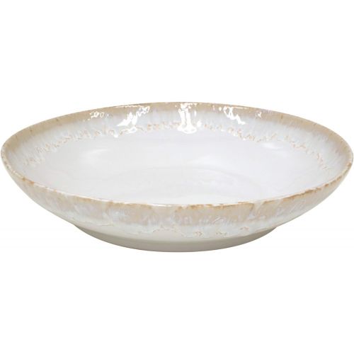  Casafina Taormina Collection Stoneware Ceramic Pasta/Serving Bowl 13.25, White