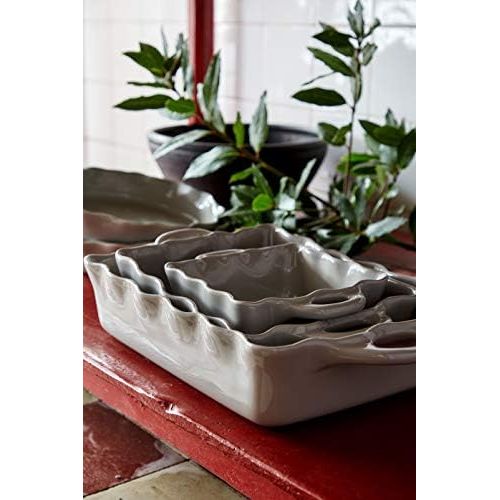  Casafina Stoneware Ceramic Dish Cook & Host Collection Square Baker Casserole, (Grey) L7xW6.5: Kitchen & Dining