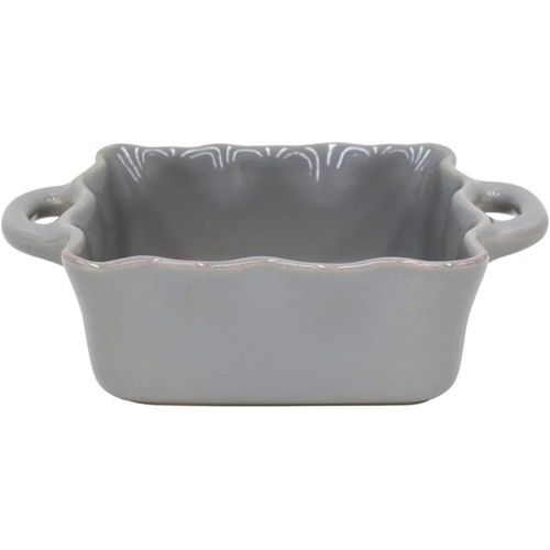  Casafina Stoneware Ceramic Dish Cook & Host Collection Square Baker Casserole, (Grey) L7xW6.5: Kitchen & Dining