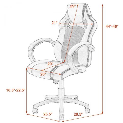  Casart Racing Chair High Back Race Car Style Bucket Seat Office Desk Chair Gaming Chair