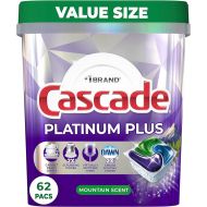 Cascade Platinum Plus ActionPacs Dishwasher Detergent Pods, Mountain, 62 Count