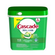 Cascade Total Clean Gel Dishwasher Detergent Pacs, Fresh Scent (105 ct.) (pack of 6)