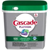 Cascade Platinum ActionPacs Dishwasher Detergent, Fresh Scent, 80 Count (5 Pack(80 Count))