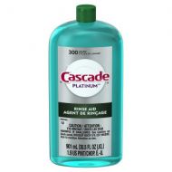 Cascade Rinse Aid Platinum, Dishwasher Rinse Agent, Regular Scent, 30.5 oz (Pack of 2)