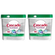 Cascade Platinum ActionPacs Dishwasher Detergent Smplib, Fresh Scent, 64 Count, 2Pack (Old Version)