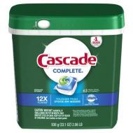 Cascade Complete ActionPacs Dishwasher Detergent, Fresh Scent, 63 Count - Set of 2