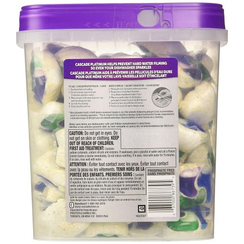  Cascade Platinum Pacs Dishwasher Detergent, Fresh Scent (80 pacs)