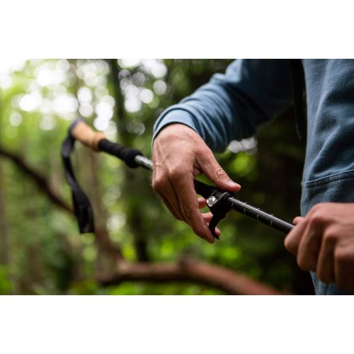  Cascade Mountain Tech Carbon Fiber Adjustable Trekking Poles 2 Pack - Lightweight Quick Lock Walking or Hiking Stick - 1 Pair