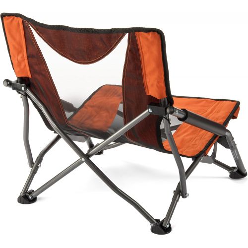  Cascade Mountain Tech Camping Chair - Low Profile Folding Chair for Camping, Beach, Picnic, Barbeques, Sporting Event with Carry Bag