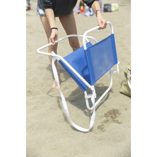  Cascade Mountain Tech Low Profile Beach Chair, One Size, Blue