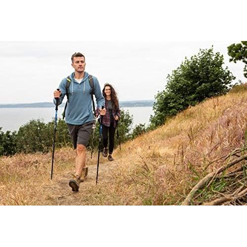  [무료배송]Cascade Mountain Tech Trekking Poles - Aluminum Walking Sticks with Adjustable Twist Locks Expandable to 54 (Set of 2)