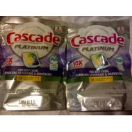 Cascade Platinum Actionpacs Lemon Burst Scent Dishwasher Detergent 14 Count (2)