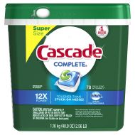 Cascade- Complete ActionPacs Dishwasher Detergent, Fresh Scent, 78 Count, Pack of 2