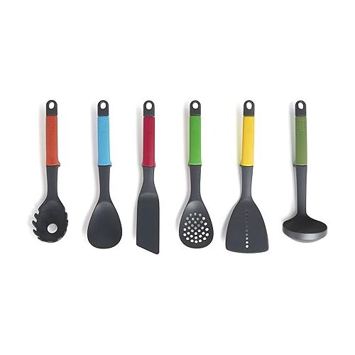  Casdon Joseph Joseph Elevate | Colourful Kitchen Utensil Set for Children Aged 3 Years & Up | Comes with Rotating Storage Stand!