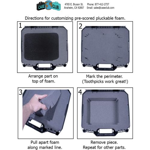  Case Club Protective Projector Travel Carry Case Compatible with BenQ Ms524, Ms524a, Mw526, w1070, Mx525, Mw571, Mx570, Ms504a Projectors, Includes Case Only