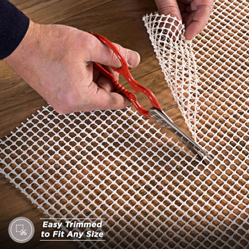  Case Okay Non-Slip Rug Pad for Hard Floors, Extra-Strong-Grip Thick Padding (2x8-Feet)