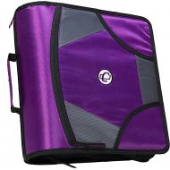 Case it Case-it King Sized Zip Tab 4-Inch D-Ring Zipper Binder with 5-Tab File Folder, Purple, D-186-PUR