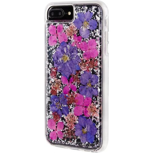  Case-Mate iPhone 8 Plus Case - KARAT PETALS - Made with Real Flowers - Slim Protective Design for Apple iPhone 8 Plus - Purple Petals