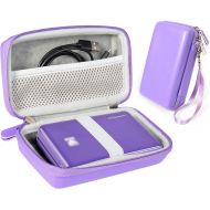 CaseSack Purple Instant Printer Case for Kodak Mini 2 HD Wireles, Mini Mobile Wi-Fi & NFC Printer, Lifeprint 2x3 Portable Photo and Video Printer, Pickit M2, SereneLife 2x3 Instant Porter P