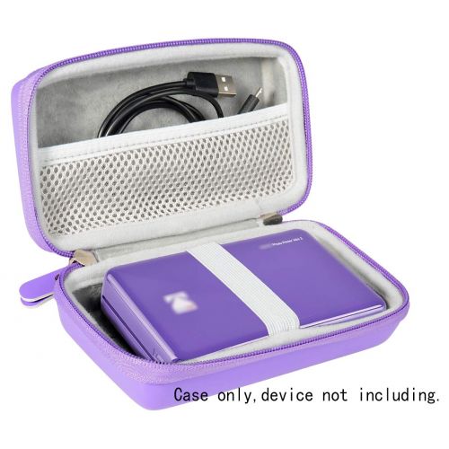  CaseSack Purple Instant Printer Case for Kodak Mini 2 HD Wireles, Mini Mobile Wi-Fi & NFC Printer, Lifeprint 2x3 Portable Photo and Video Printer, Pickit M2, SereneLife 2x3 Instant Porter P