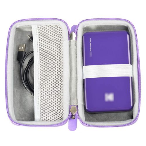  CaseSack Purple Instant Printer Case for Kodak Mini 2 HD Wireles, Mini Mobile Wi-Fi & NFC Printer, Lifeprint 2x3 Portable Photo and Video Printer, Pickit M2, SereneLife 2x3 Instant Porter P