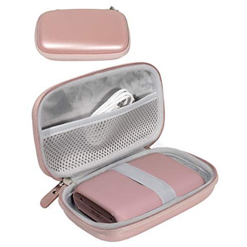  Casesack case for Fujifilm Instax Mini Link Smartphone Printer, Also Good for Canon Ivy CLIQ+, CLIQ, CLIQ 2, CLIQ+2, HP Sprocket 1st/ 2nd, Kodak Smile Series (Rose Gold)