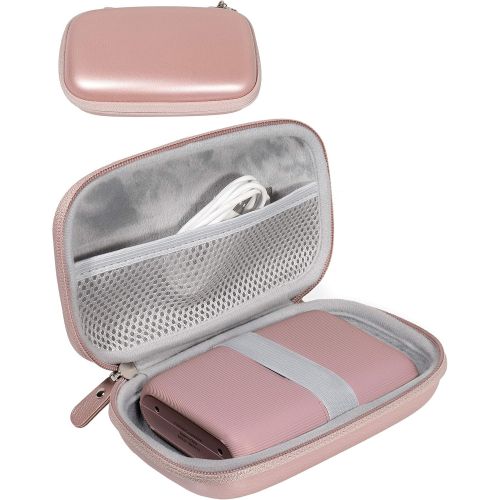  Casesack case for Fujifilm Instax Mini Link Smartphone Printer, Also Good for Canon Ivy CLIQ+, CLIQ, CLIQ 2, CLIQ+2, HP Sprocket 1st/ 2nd, Kodak Smile Series (Rose Gold)