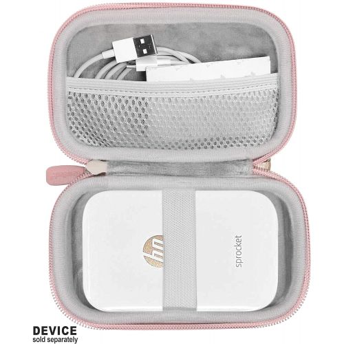  CaseSack Portable Photo Printer Case for HP Sprocket 2x3 Portable Photo Printer, Polaroid Snap Touch, Zip Mobile Printer, Lifeprint 2x3 Photo and Video Printer, Mesh Pocket for Pho