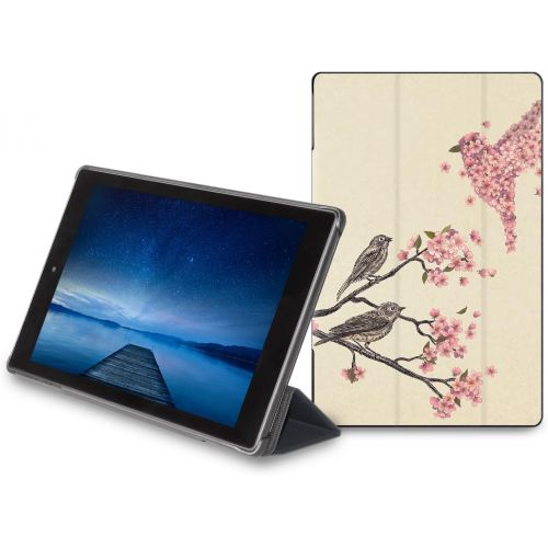  caseable Fire Tablet Cover with Blossom Bird Design