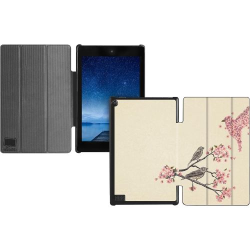  caseable Fire Tablet Cover with Blossom Bird Design