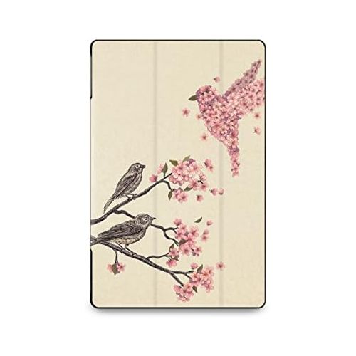  caseable Fire Tablet Cover with Blossom Bird Design