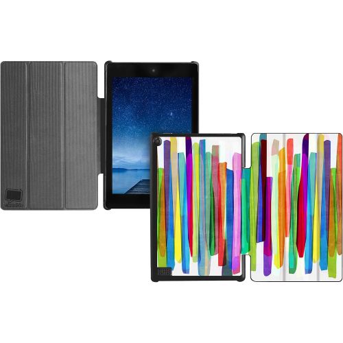  caseable Fire Tablet Cover with Colorful Stripes 1 Design