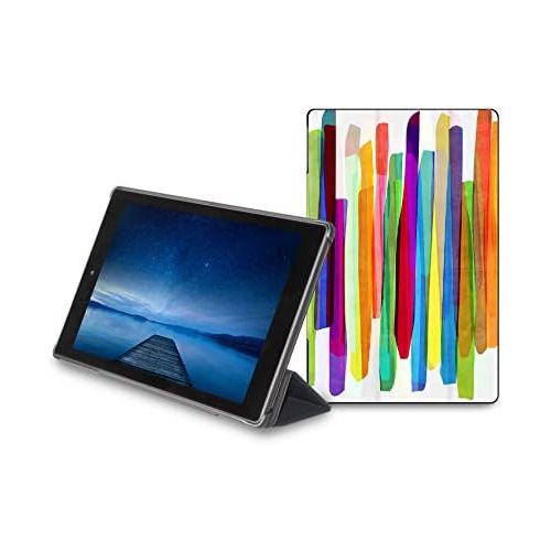  caseable Fire Tablet Cover with Colorful Stripes 1 Design