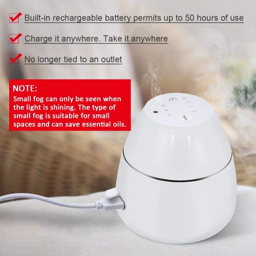  Caseceo Essential Oil Aroma Diffuser Waterless & Wireless Nebulizer, with Rechargeable Battery, Perfect Home, Car, Work, Bath, Bedroom, Travel, Spa, More