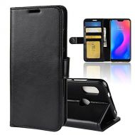 Casefirst Xiaomi Mi A2 Lite Skin PU Leather Wallet Case Flip Kickstand Function Ultra Folio Flip Slim Card Holder Case Cover Convenient for Xiaomi Mi A2 Lite (Black)