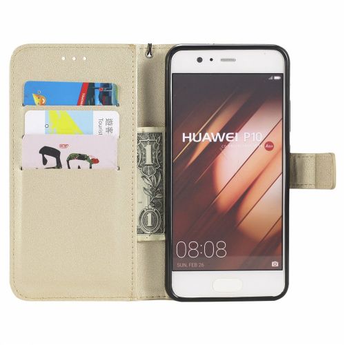  Casefirst Huawei P10 Wallet case Huawei P10 case,Premium Homory Design PU Leather & Soft TPU Built-In Card/Cash Slots,Wallet Case by Homory (Black)
