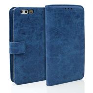 Casefirst Huawei P10 Plus Wallet case Huawei P10 Plus case,Premium Homory Design PU Leather & Soft TPU Built-In Card/Cash Slots,Wallet Case by Homory (Blue)