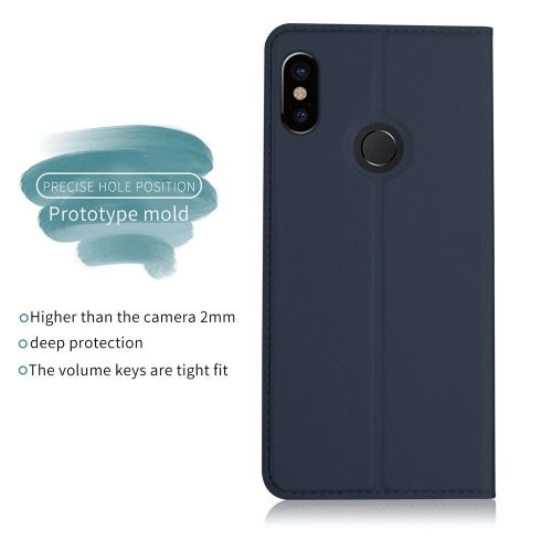  Casefirst Xiaomi Mi A2 Lite Wallet case, Homory Xiaomi Mi A2 Lite Flip case, Classy Slim Leather Wallet, ID Credit Card Slot Holder for Xiaomi Mi A2 Lite - Black