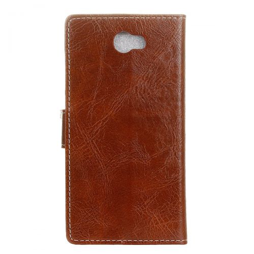  Casefirst Huawei Y6II Compact Folio Cover, Homory Excellence Women Bumper Shell for Homory Brown