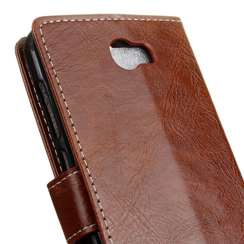  Casefirst Huawei Y6II Compact Folio Cover, Homory Excellence Women Bumper Shell for Homory Brown