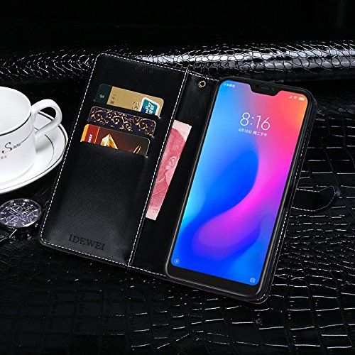  Casefirst Xiaomi Mi A2 Lite Case, Homory Xiaomi Mi A2 Lite Protection Folio Flip Cover Accessory Slim Shell for Xiaomi Mi A2 Lite (Jujube Red)