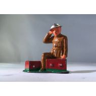 /CaseysVintageSzafka Vintage Lead Toy Soldier, Barclay Kneeling Wireless Operator, No. 951 Missing Antenna, Dimestore Lead Army Figure, Military Toy Collectible