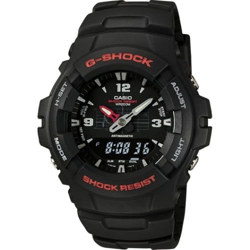 카시오 Casio G-Shock Ana-Digi G100-1B Ana-Digi Classic Wristwatch