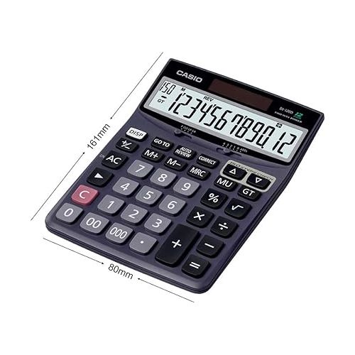 카시오 Casio DJ-120D Business Desktop Calculator with Check & Correct, Black