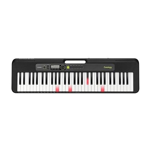 카시오 Casio LK-S250 61-Key Digital Piano Style Portable Keyboard with Lighting Key Bundle with Stand, Studio Monitor Headphones, Sustain Pedal