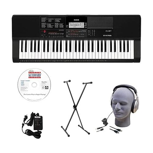 카시오 Casio CT-X700 Keyboard Pack with Stand, Headphones and Accessories