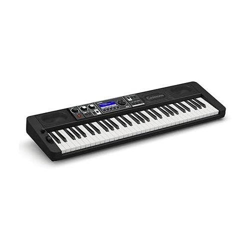 카시오 Casio Casiotone CT-S500 61-Key Piano Style Portable Keyboard Bundle with Stand, Bench, Studio Monitor Headphones, Sustain Pedal
