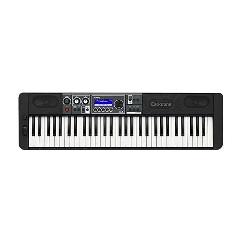 카시오 Casio Casiotone CT-S500 61-Key Piano Style Portable Keyboard Bundle with Stand, Bench, Studio Monitor Headphones, Sustain Pedal