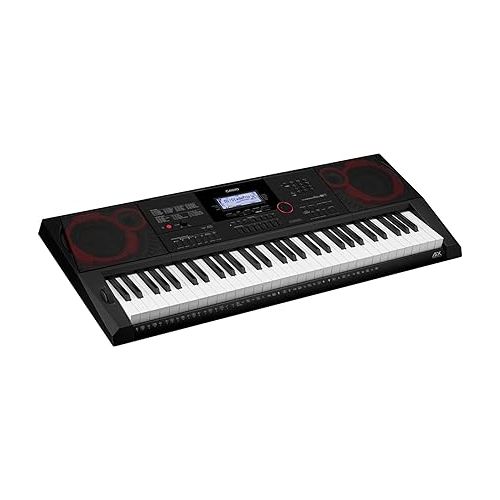 카시오 Casio, 61-Key Portable Keyboard (CT-X3000) & Casio ARST Single-X Adjustable Keyboard Stand, Black